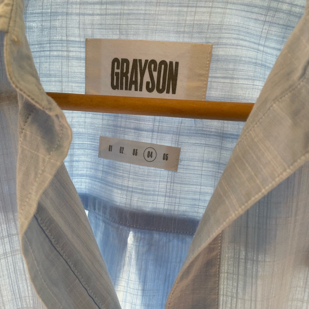 Grayson Women's Light Blue Button-Down Shirt, Sz L